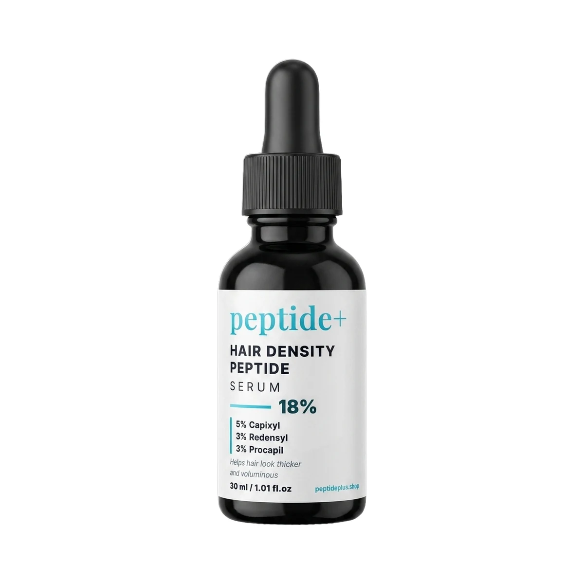 Hair Density Peptide Serum 30 ml bottle on a white background